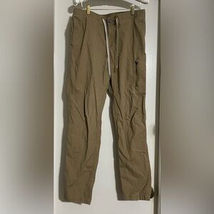 Vuori Climber Pants Men’s L Khaki Tan Ripstop V412 Tapered Stretch Hiking Casual
